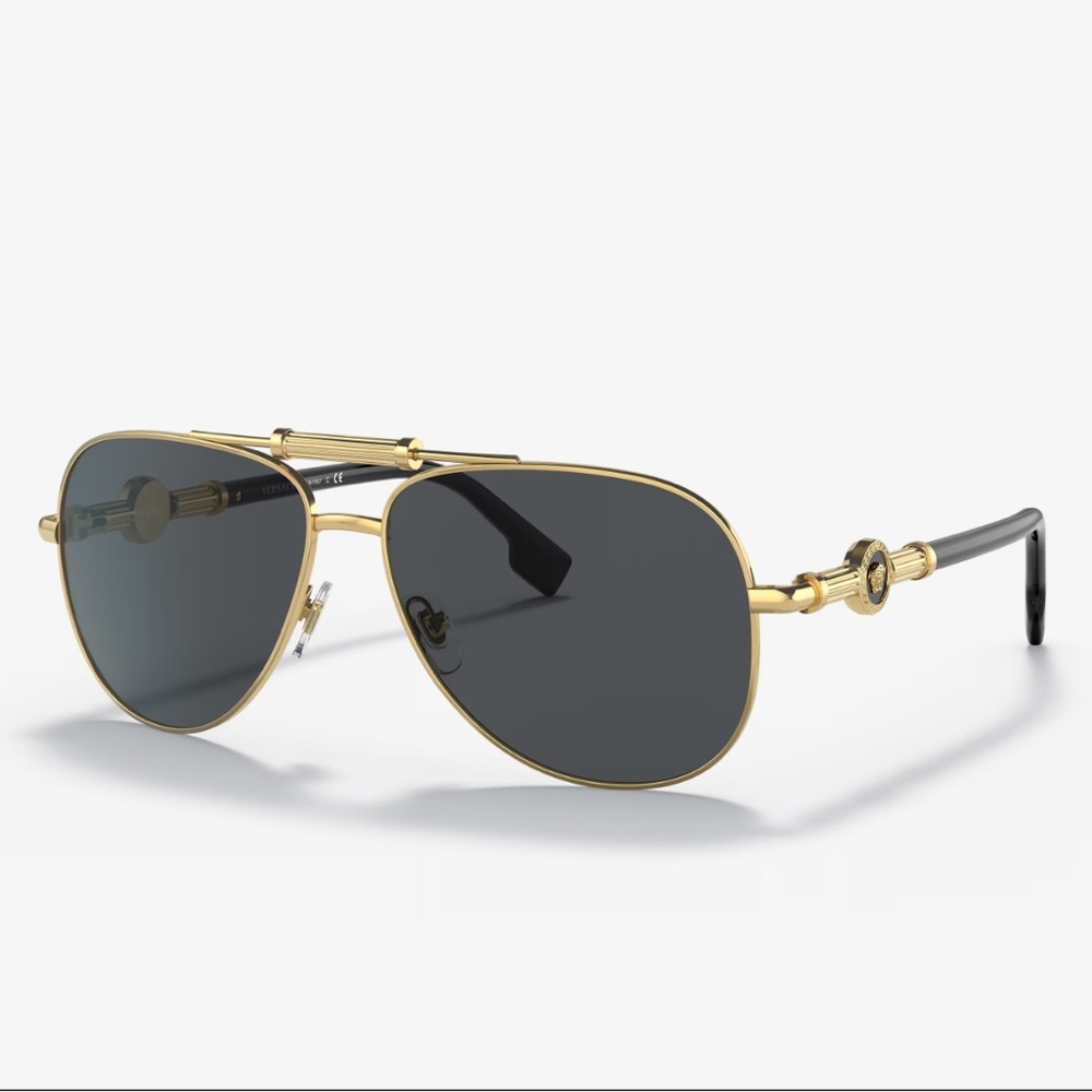 Versace gold rimmed sunglasses